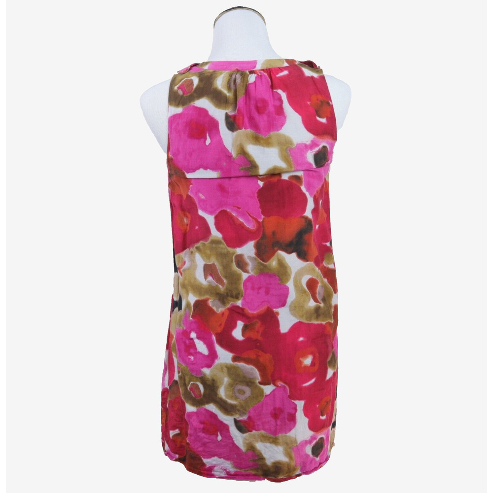 Ann Taylor Loft Size Petite S Silk Blend Floral Mini Dress Ruffle - Picture 4 of 8
